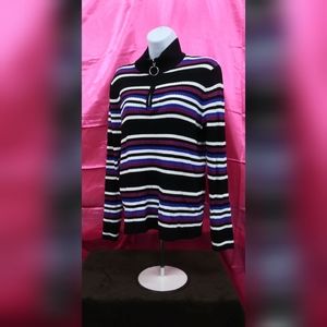 Cute 90's Style Striped Sweater Shirt